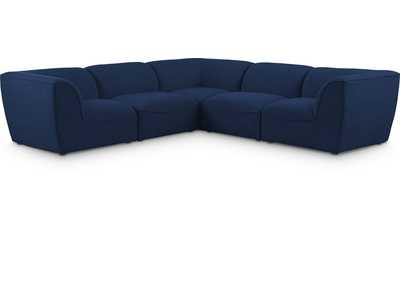 Miramar Navy Durable Linen Textured Modular Sectional