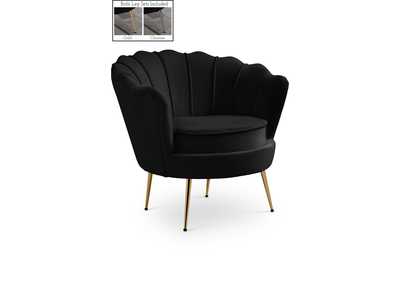 Gardenia Black Velvet Chair