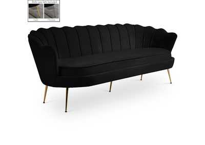 Image for Gardenia Black Velvet Sofa