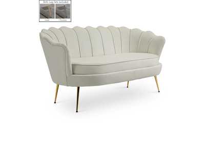 Image for Gardenia Cream Velvet Loveseat