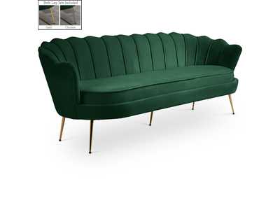 Gardenia Green Velvet Sofa