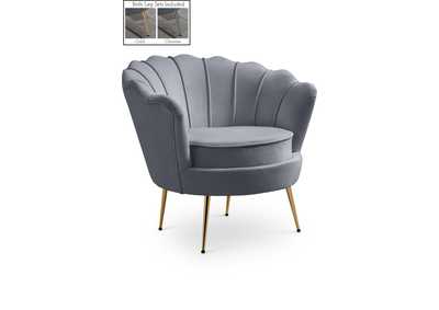 Gardenia Grey Velvet Chair