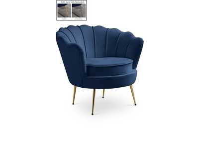 Gardenia Navy Velvet Chair