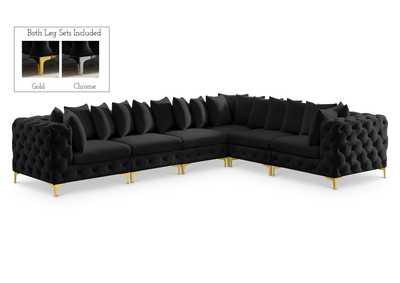 Image for Tremblay Black Velvet Modular Sectional