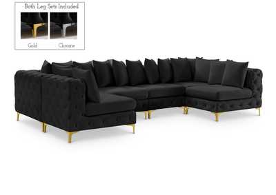 Image for Tremblay Black Velvet Modular Sectional