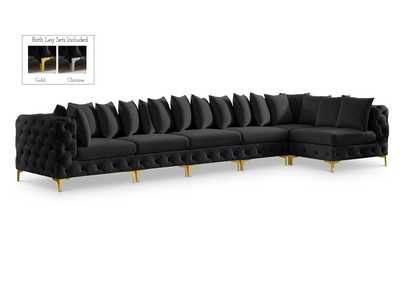 Image for Tremblay Black Velvet Modular Sectional