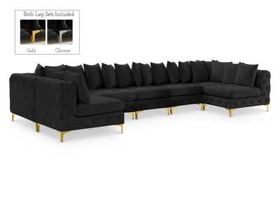 Image for Tremblay Black Velvet Modular Sectional