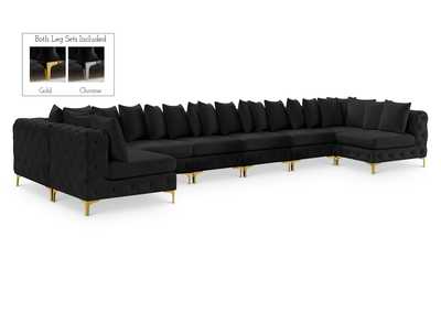 Image for Tremblay Black Velvet Modular Sectional