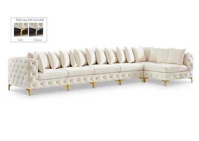 Tremblay Cream Velvet Modular Sectional