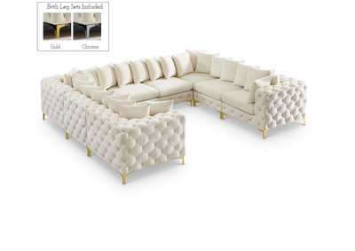 Tremblay Cream Velvet Modular Sectional