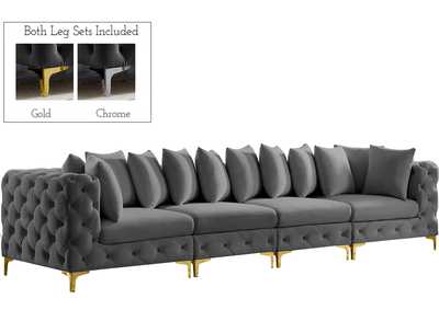 Tremblay Grey Velvet Modular Sofa