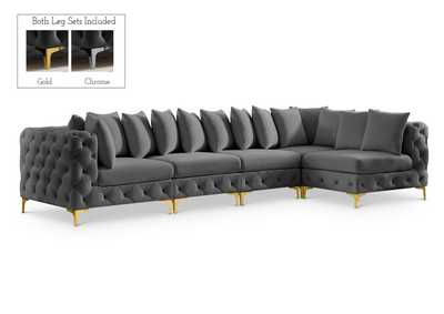 Image for Tremblay Grey Velvet Modular Sectional