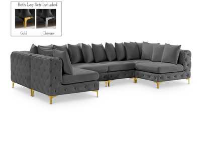 Image for Tremblay Grey Velvet Modular Sectional