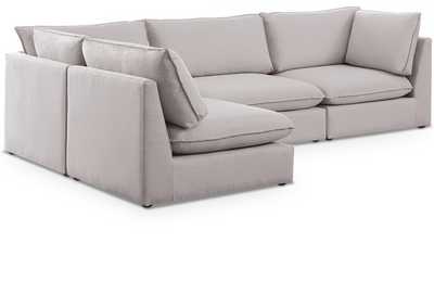 Mackenzie Beige Durable Linen Textured Modular Sectional