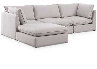 Mackenzie Beige Durable Linen Textured Modular Sectional