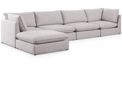 Mackenzie Beige Durable Linen Textured Modular Sectional