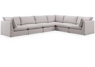 Mackenzie Beige Durable Linen Textured Modular Sectional