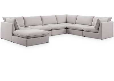 Mackenzie Beige Durable Linen Textured Modular Sectional