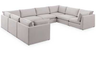 Mackenzie Beige Durable Linen Textured Modular Sectional