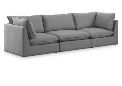 Image for Mackenzie Grey Durable Linen Textured Modular Sofa