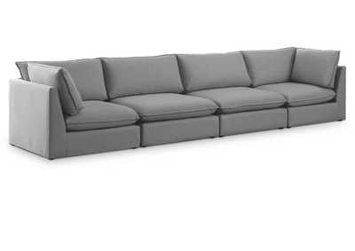 Image for Mackenzie Grey Durable Linen Textured Modular Sofa