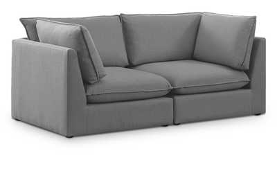 Image for Mackenzie Grey Durable Linen Textured Modular Sofa