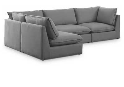 Mackenzie Grey Durable Linen Textured Modular Sectional