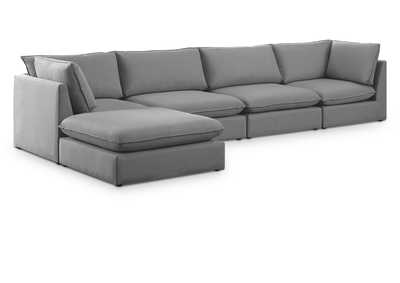 Mackenzie Grey Durable Linen Textured Modular Sectional