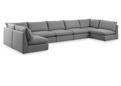 Image for Mackenzie Grey Durable Linen Textured Modular Sectional