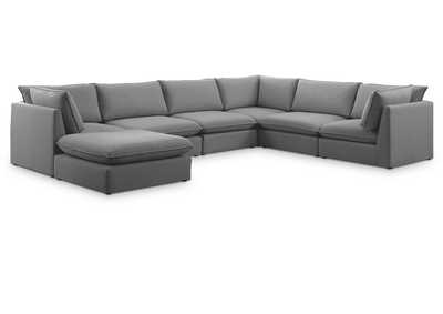 Image for Mackenzie Grey Durable Linen Textured Modular Sectional