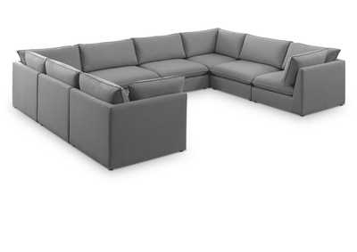 Image for Mackenzie Grey Durable Linen Textured Modular Sectional