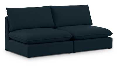 Image for Mackenzie Navy Durable Linen Textured Modular Sofa