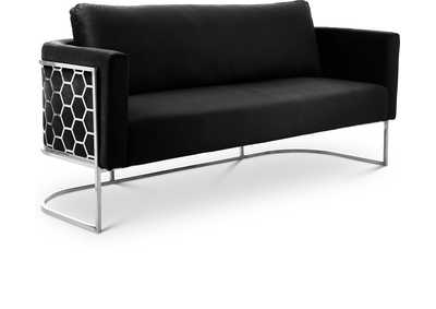 Casa Black Velvet Sofa