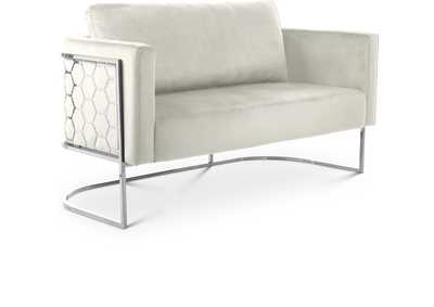 Casa Cream Velvet Loveseat