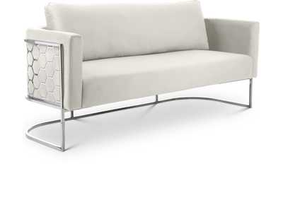 Image for Casa Cream Velvet Sofa