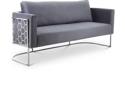 Image for Casa Grey Velvet Sofa