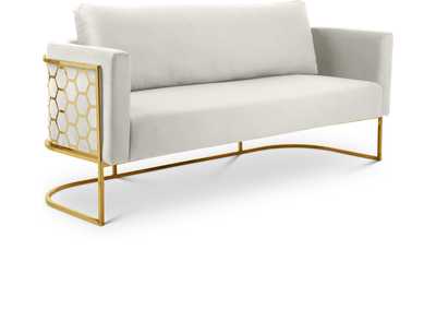 Image for Casa Cream Velvet Sofa