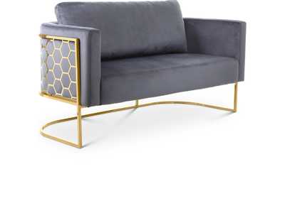 Image for Casa Grey Velvet Loveseat