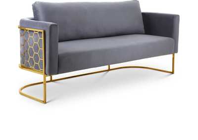 Image for Casa Grey Velvet Sofa