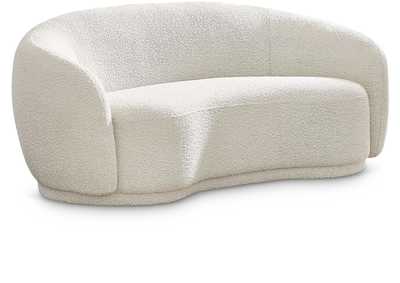 Hyde Cream Boucle Fabric Loveseat