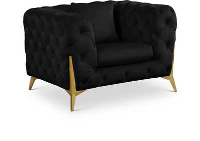 Kingdom Black Velvet Chair