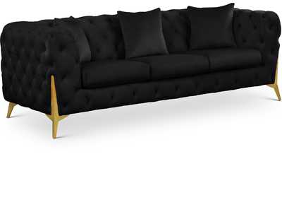 Kingdom Black Velvet Sofa