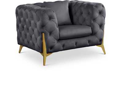 Kingdom Grey Velvet Chair