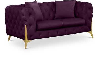 Kingdom Purple Velvet Loveseat