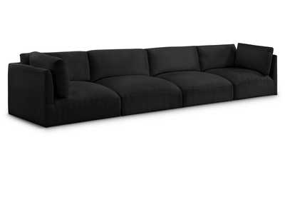 Image for Ease Black Polyester Fabric Modular Sofa