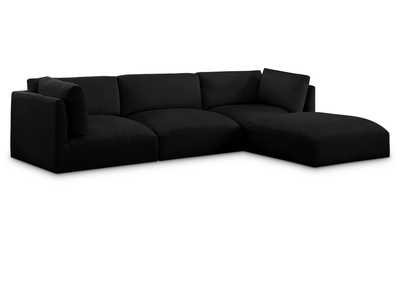 Image for Ease Black Polyester Fabric Modular Sectional