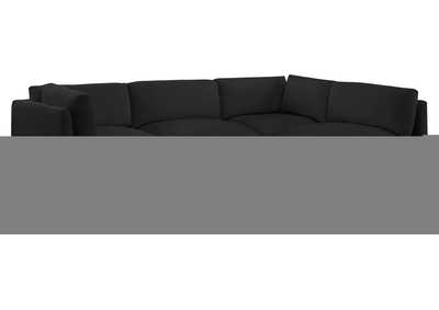 Image for Ease Black Polyester Fabric Modular Sectional