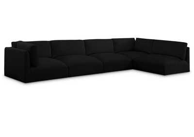 Image for Ease Black Polyester Fabric Modular Sectional