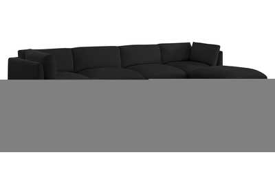 Image for Ease Black Polyester Fabric Modular Sectional