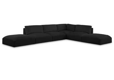 Image for Ease Black Polyester Fabric Modular Sectional